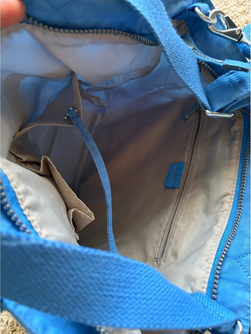 Blue Kipling medium tote bag crossbody hobo